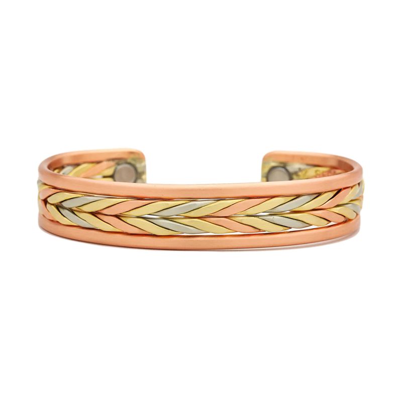 SERGIO LUB Old Country Brushed Copper Bracelet w/Magnets #588 - Click Image to Close